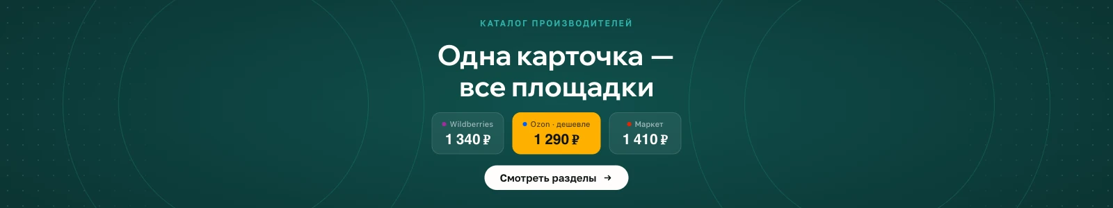 Одна карточка — все площадки: цены Wildberries, Ozon и Маркета рядом