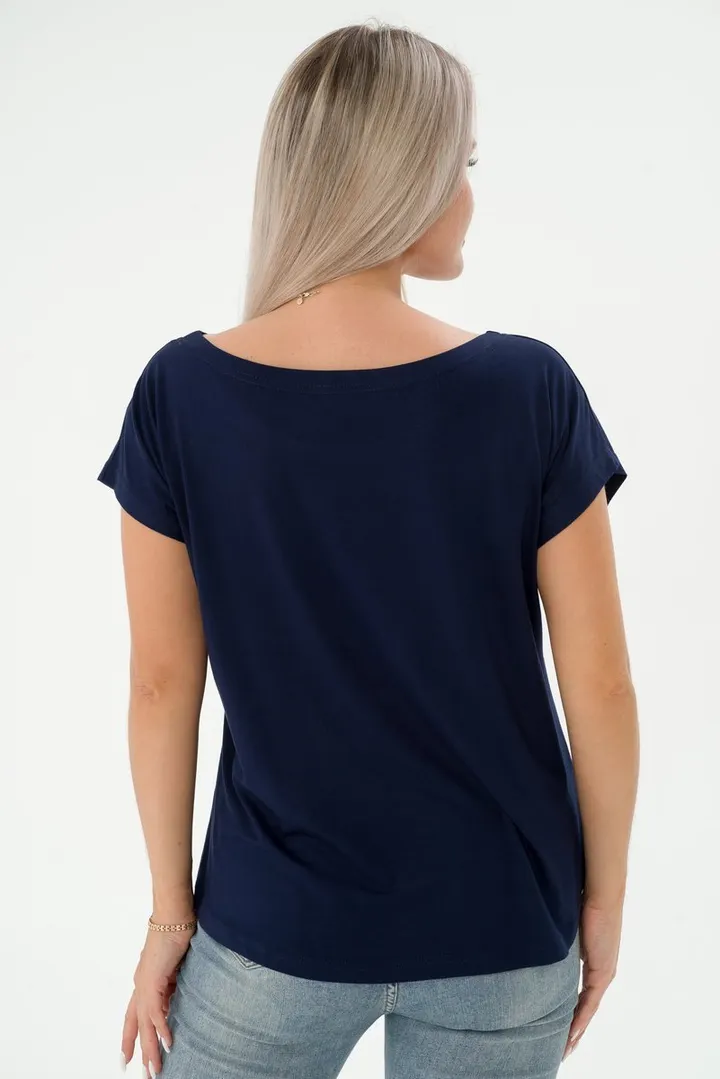 Футболка женская из вискозы Лирика синий You are safe