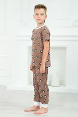 Пижама подростковая из футболки и брюк из кулирки Коровы — фото 2