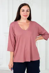 Футболка женская из вискозы Марина сухая роза — фото 4