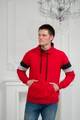 Толстовка мужская из футера Оскар красный — фото 2