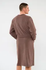Халат мужской из махры Ренат светло-коричневый — фото 5