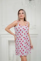 Ночная сорочка из кулирки Оливия красный морфей — фото 4