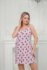 Ночная сорочка из кулирки Оливия красный морфей — фото 5
