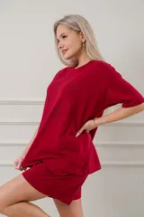 Костюм женский из кулирки Дива бордо — фото 4
