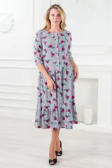 Платье женское из кулирки Софи розы на сотах — фото 5