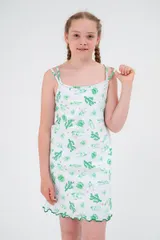 Ночная сорочка подростковая из кулирки Оливия кактус — фото 2
