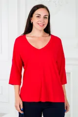 Футболка женская из вискозы Марина красный — фото 3