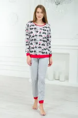 Пижама женская из джемпера и брюк из кулирки Олененок кошки — фото 2