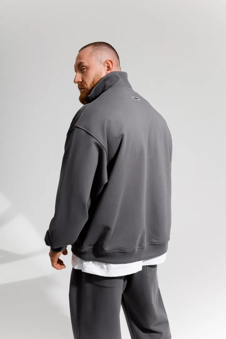 Толстовка мужская с воротником-стойкой oversize