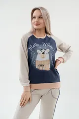 Костюм женский из футера Гамми индиго — фото 4