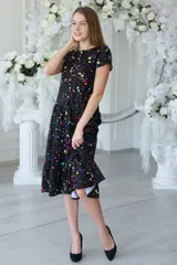 Платье женское из кулирки Кармелита акварель — фото 2