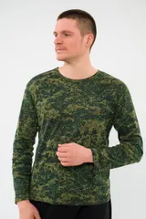 Лонгслив мужской из рибаны с начесом Пиксель макси — фото 3
