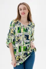 Туника женская из кулирки Полина цитрусовый микс — фото 5