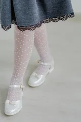 Юбка детская школьная  серая с кружевом Dress Code — фото 4
