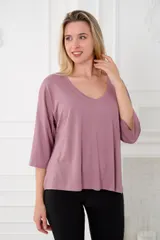 Футболка женская из вискозы Марина пыльная роза — фото 1