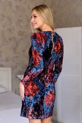 Платье женское из иконвелюра Аида короткое ромбы — фото 2