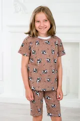 Пижама подростковая из футболки и бридж из кулирки Коровы — фото 4