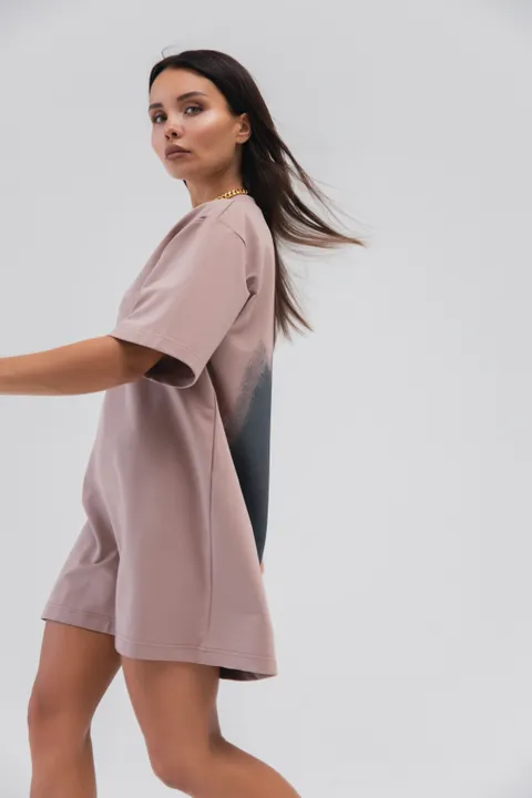 Платье oversize с печатью