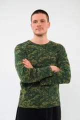 Лонгслив мужской из рибаны с начесом Пиксель — фото 4