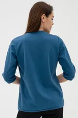 Кофта женская из коттон фита Анфиса ниагара макси — фото 3