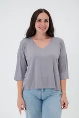 Футболка женская из вискозы Марина серый — фото 2