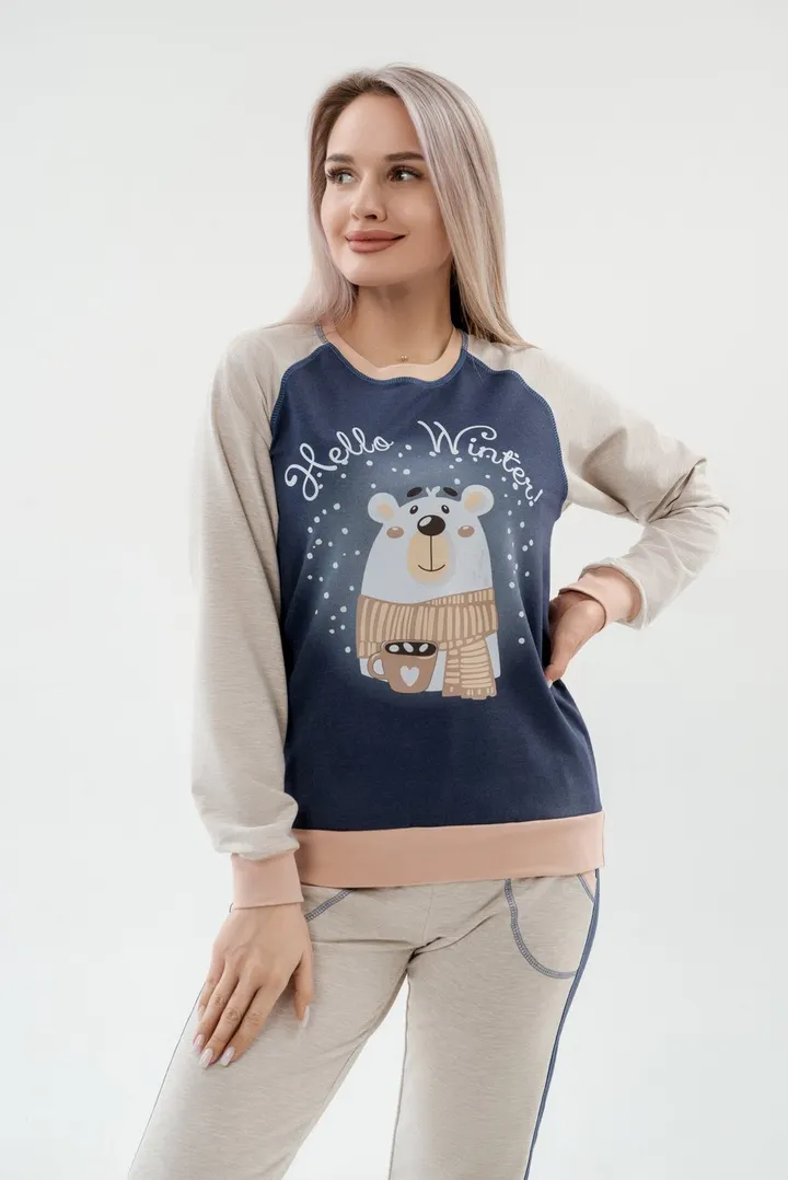 Костюм женский из футера Гамми индиго