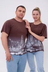 Футболка из кулирки унисекс Город шоколадный макс — фото 4