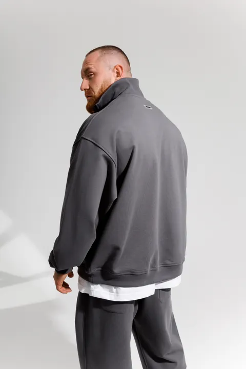 Толстовка мужская с воротником-стойкой oversize