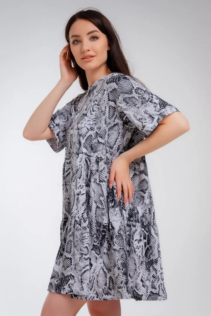 Платье женское из кулирки Бохо кобра