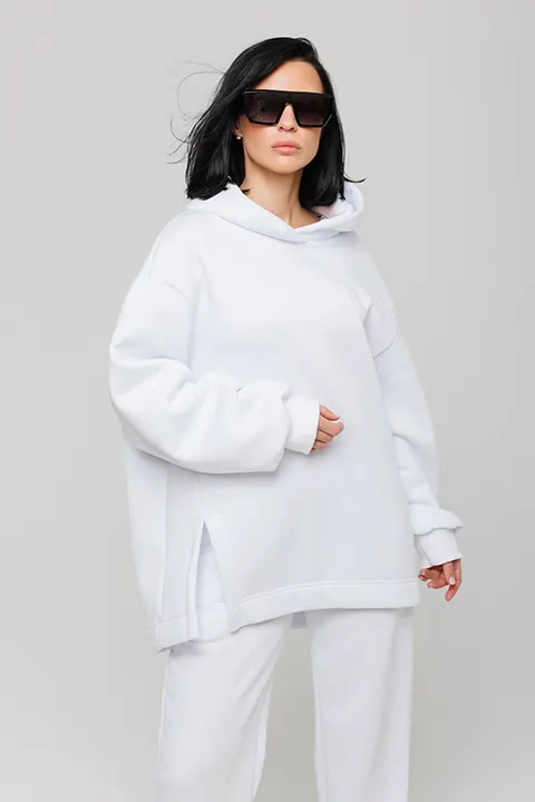 Худи женское oversize с разрезом