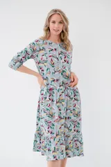 Платье женское из кулирки Софи веточка олива — фото 5