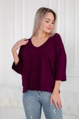 Футболка женская из вискозы Марина спелая слива — фото 4