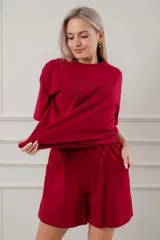 Костюм женский из кулирки Дива бордо — фото 3
