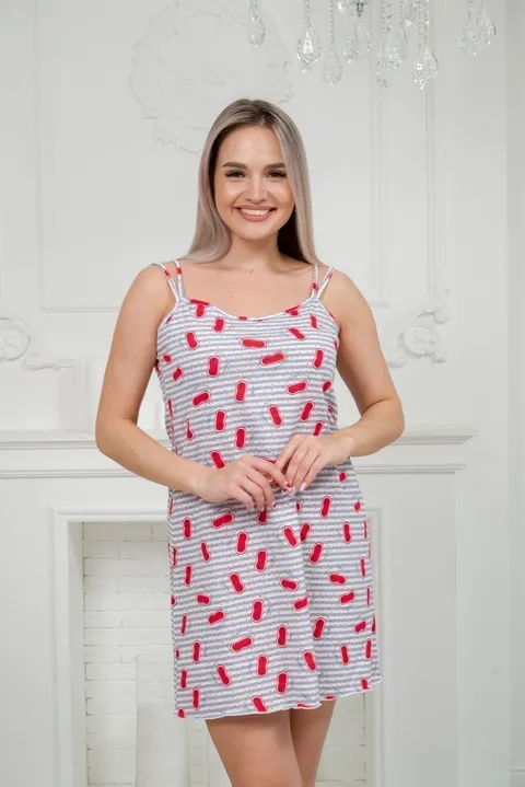 Ночная сорочка из кулирки Оливия красный морфей