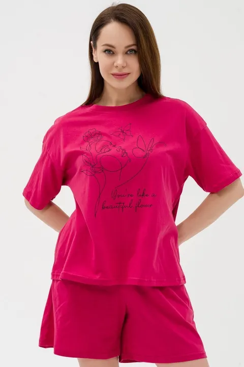 Костюм женский из кулирки Дива малина
